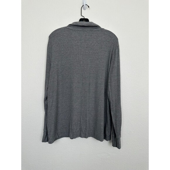 SKIMS Women's Pajama PJ Top Ribbed Knit Gray Button Down Top Size XL - Picture 3 of 4